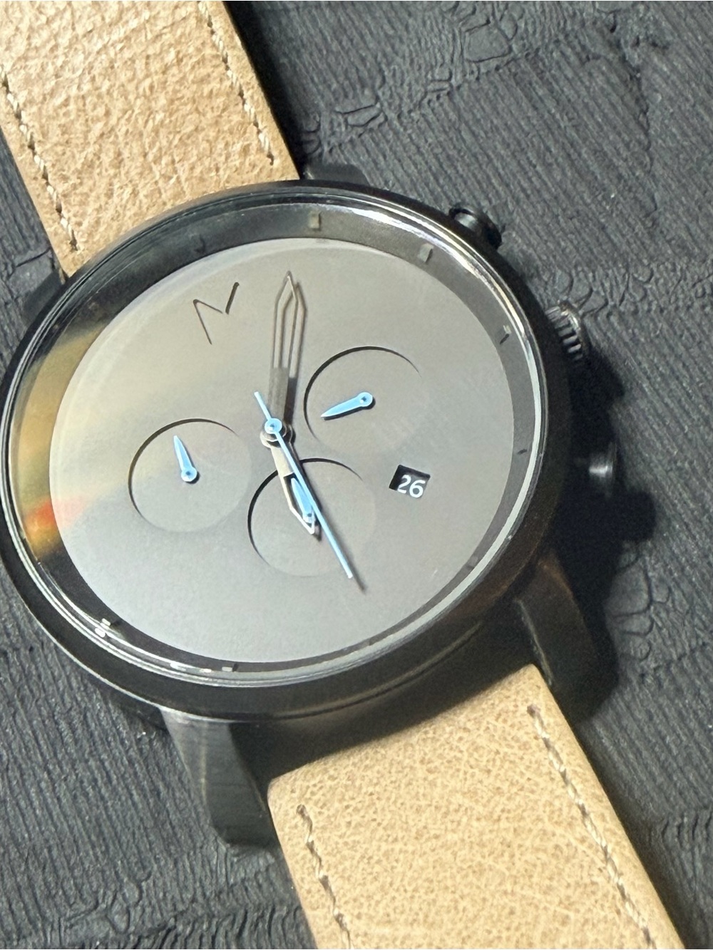 MVMT Chrono Watch 45mm Gunmetal/Tan